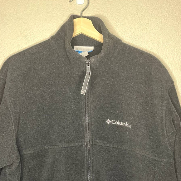Columbia Fleece Jacket Womens Medium M Black Classic Full Zip Long Sleeve - Picture 6 of 12